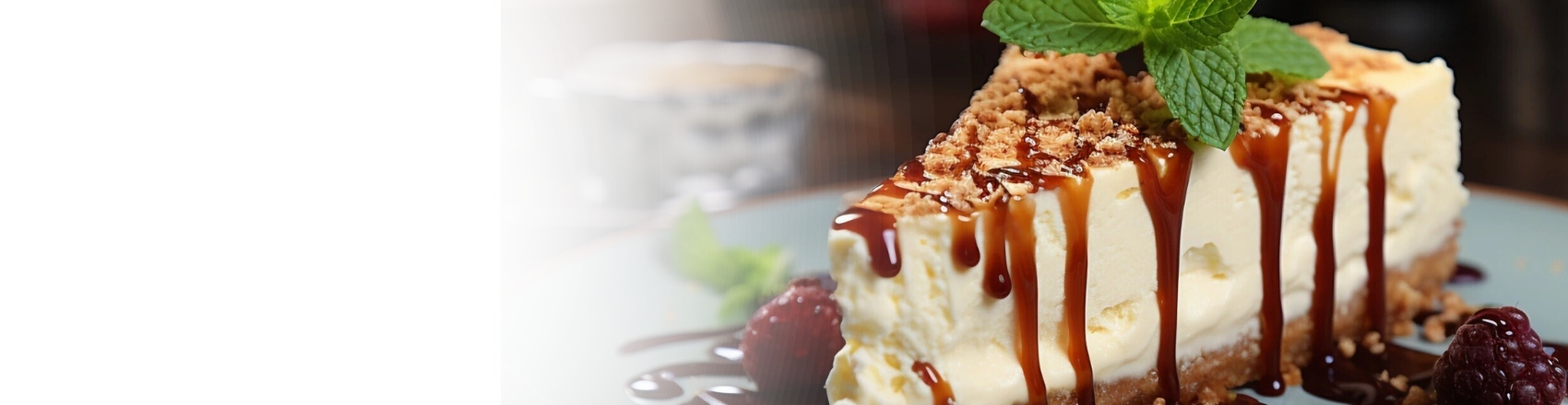 Cheesecake with caramel sauce